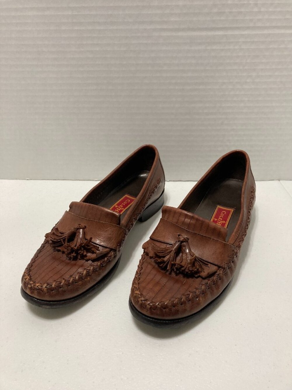 Vintage Cole Haan Country Women’s Kiltie Tassel Loafers Leather Brown Moccasins - Picture 2 of 12